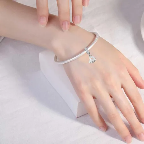 Miniatura 6 de KunBead Joyas de cumpleaños para hermana mayor, hermana pequeña, dijes colgantes de corazón, compatibles con pulseras Pandora, juego de collar