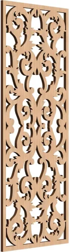 Miniatura 123 de Meadville Paneles decorativos de pared de madera con calado, 9 3/8 pulgadas de ancho x 24 3/8 pulgadas de alto x 1/4 de alto, aliso