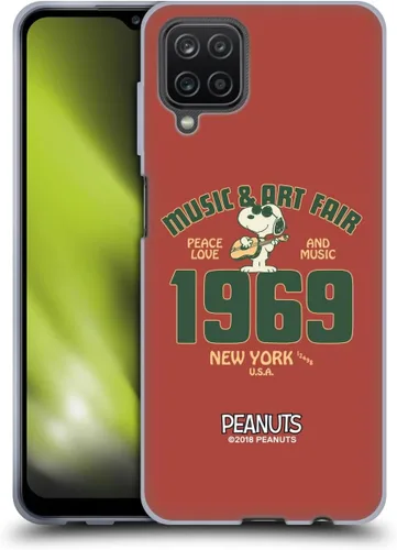 Miniatura 180 de Head Case Designs Funda de gel Woodstock 50th con licencia oficial de Peanuts Snoopy Guitar 1969 [protección de grado militar] compatible