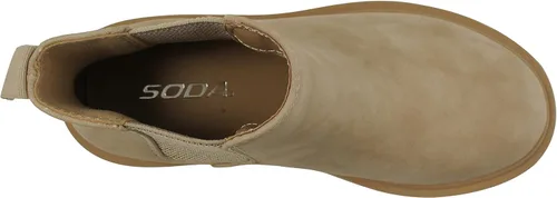 Miniatura 5 de Soda Pilot Botines Chelsea de tacón bajo para mujer, con doble elástico