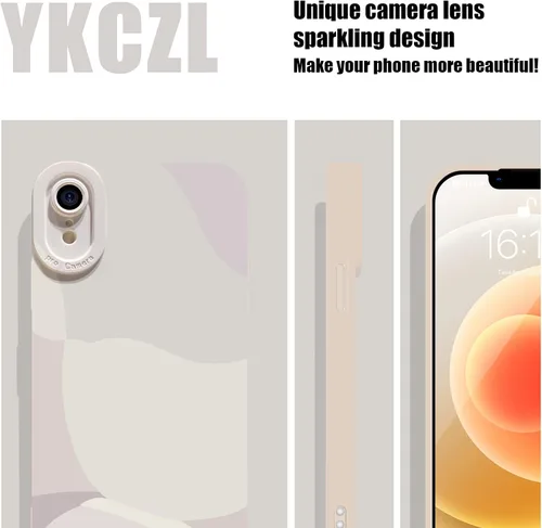 Miniatura 4 de Funda compatible con iPhone XR de 6.1 pulgadas, bonita funda protectora de lente de cámara completa, delgada, suave, a prueba de golpes, para Blanco