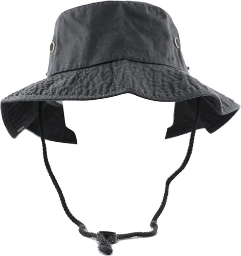 Miniatura 6 de The Hat Depot - Sombrero de safari, de algodón lavado a la piedra, de ala ancha, plegable, doble cara y sombrero de pesca
