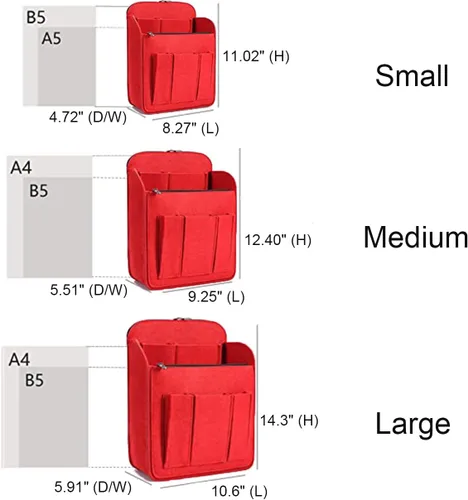 Miniatura 2 de Yoillione Organizador de mochila de fieltro para mujeres y hombres, mochila de viaje grande con alta capacidad, organizador de bolsas ligeras