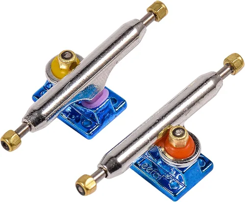 Camiones de diapasón con bujes de uretano mejorados y copa de pivote, 1.339 in 1.260 in de ancho, pin principal normal (azul, 1.286 pulgadas)