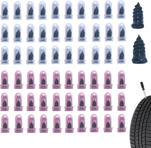 Miniatura 7 de Kit de uñas de goma para reparación de neumáticos, kit de reparación rápida de tapones de tornillo de neumáticos, alicates de enchufe de parche