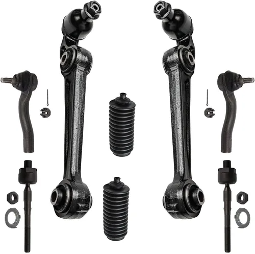 Miniatura 404 de Detroit Axle - Kit de brazos de control de extremo delantero de 8 piezas para Dodge Dakota 00-04, Durango 00-03, 4 brazos de control superior e