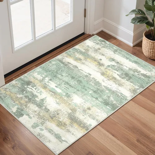 Miniatura 123 de GENIMO Alfombra antideslizante de 2 x 6 pies, lavable para pasillos de cocina, alfombras de cocina modernas abstractas, alfombra ligera de pelo bajo