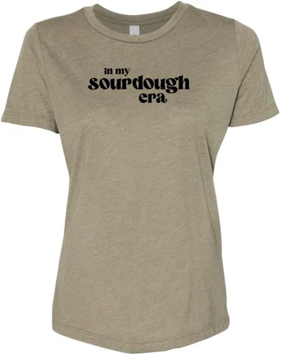 Miniatura 7 de Cute Women's Screen Printed Crew Neck Tee, Shirts With Sayings, Dusty Blue or Olive