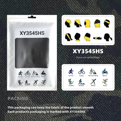Miniatura 6 de Polaina de cuello de camuflaje, bufanda de esquí para hombres y mujeres, protección UV, resistente al viento, para pesca, caza, ciclismo