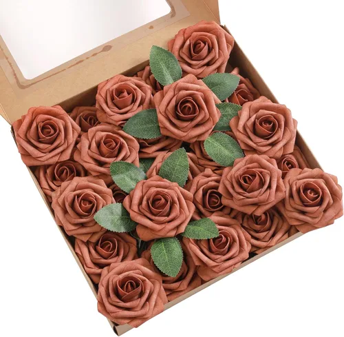 Juego de flores artificiales, flores falsas para bricolaje, centros de mesa para bebé, ramo de novia, ramo de boda, arreglos de flores, velas para