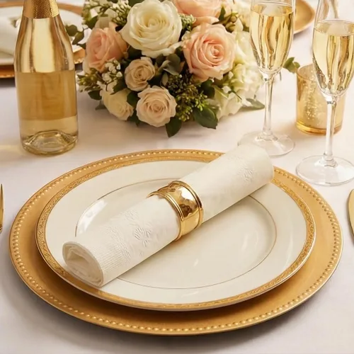 Miniatura 8 de 400 servilletas blancas de 2 capas, ocho pliegues, 16.5 x 15 pulgadas, servilletas de cena desechables, esenciales para el baño de invitados