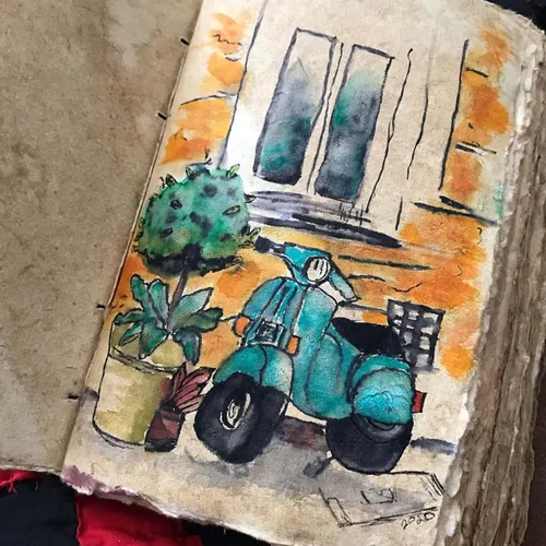 Miniatura 7 de Diario de cuero vintage – 200 páginas de papel rústico con borde irregular – páginas sin líneas, libro de sombras, grimorio, cuaderno de notas