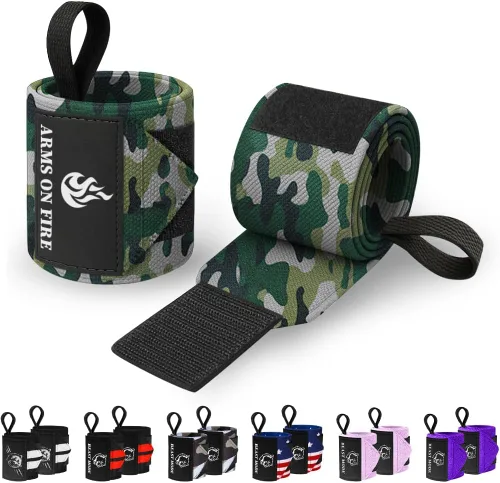 Miniatura 29 de TECEUM Weightlifting 18" & 12" Wrist Wraps with Thumb Loop – Heavy Duty Wrist Workout Braces for Men and Women – Ideal for Powerlifting, Strength