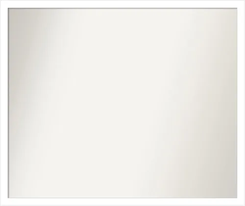 Miniatura 375 de Amanti Art Espejo de baño blanco para sobre el fregadero, 32 x 45 pulgadas, espejo de tocador rectangular blanco esbelto, marco de madera moderno