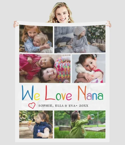 Miniatura 12 de Manta de fotos personalizada con collage de texto, imagen, regalo de cumpleaños de boda para adultos, bebés, niños, niñas, niños, papá, mamá, 10