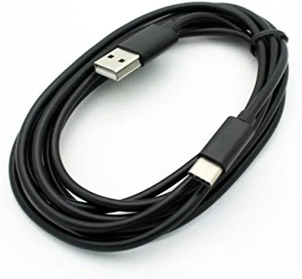 Miniatura 4 de Moto Z2 Force - Cable USB tipo C negro de 6 pies de largo con cable de carga turbo sincronización de carga rápida USB-C cable de transferencia
