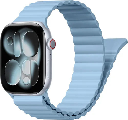 Miniatura 37 de BXUXOHS - Bandas deportivas magnéticas para Apple Watch de 40mm, 38mm, 41mm, 42mm, 44mm, 45mm, 46mm, iWatch para mujeres y hombres, correa