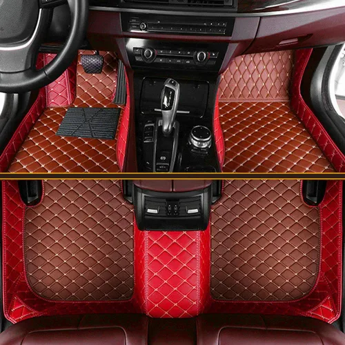 Miniatura 34 de Tapetes de piso de automóvil para el 99 % de los sedán, SUV deportivos, protección para todo tipo de clima, tapetes de cuero impermeables