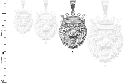 Miniatura 2 de LA BLINGZ Colgante de plata de ley rey león SMLXLXL Metal