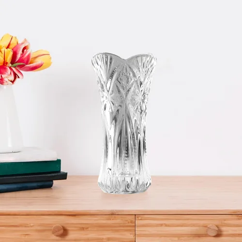 Miniatura 8 de CS - Jarrón de cristal de 12 pulgadas de alto, diseño de col, para flores y decoración. Bonita pieza brillante. Perfecto como regalo, adecuado