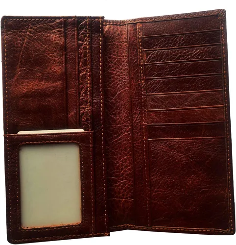 Miniatura 134 de Hombres Cool Eagle Wolf Caballo Totem Cuero Vaca Vertical Cartera Cremallera Multi-tarjeta Titular, Tótem de caballo, Minimalista