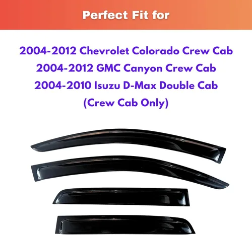 Miniatura 518 de KPY Visor de ventana compatible con Kia Soul 2009-2013, Protector contra lluvia de 4 unidades, deflectores de ventilación de ventana lateral