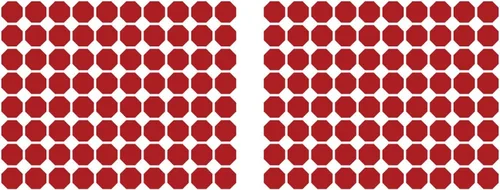 LiteMark - Adhesivo octogonal extraíble (1.0 in, 160 unidades), color rojo
