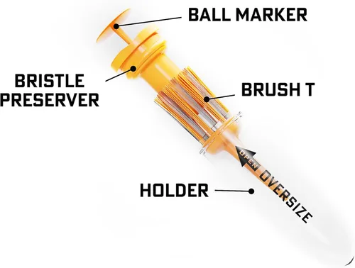 Miniatura 8 de BRUSH T - Camisetas de golf de plástico de alta calidad, color naranja, tamaño 2.4 pulgadas, diseño innovador irrompible, altura constante, regalo