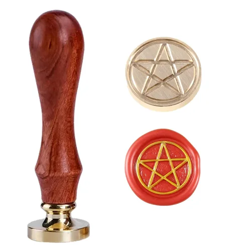 Miniatura 10 de Sello de cera Tranditional Triple Moon Goddess Wiccan Vintage Sealing Wax Stamp 0.984 in 0.98'' Unique Witchcraft Goddess Sellador de cobre