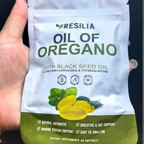 Miniatura 2 de Resilia Oil Of Oregano Cápsulas blandas con aceite de semilla negra, 300 mg de extracto de orégano y 200 mg de aceite de semilla negra por porción
