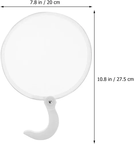Miniatura 5 de BESTOYARD Juego de 4 ventiladores de mano redondos plegables y portátiles, con asa para decoración de bodas de verano y uso en festivales