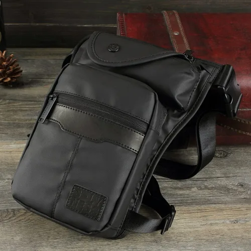 Miniatura 5 de Anjoy Impermeable lona táctica gota pierna bolsa al aire libre cintura paquete para hombres mujeres moto ciclismo multi-bolsillo cintura Fanny bolsa