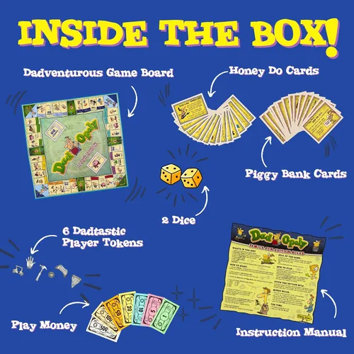 Miniatura 4 de DadOpoly - El divertido juego de mesa familiar para papás y niños, risas nocturnas familiares y diversión de humor para papá