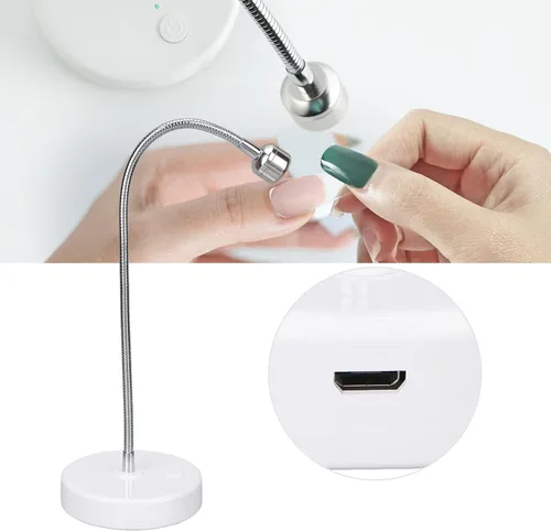 Miniatura 6 de Lámpara de uñas LED UV, secadora de uñas profesional USB de 3 W con cuello de cisne giratorio de 360°, lámpara de curado de esmalte de uñas de gel