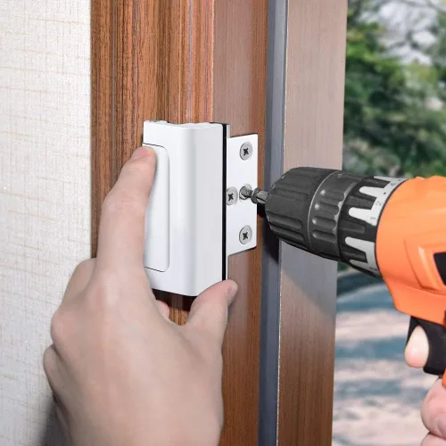 Miniatura 7 de Cerradura de Refuerzo de Puerta de Seguridad para el Hogar Cerraduras de Puerta Frontal Mejoradas para Seguridad de los Niños Resiste 800 libras
