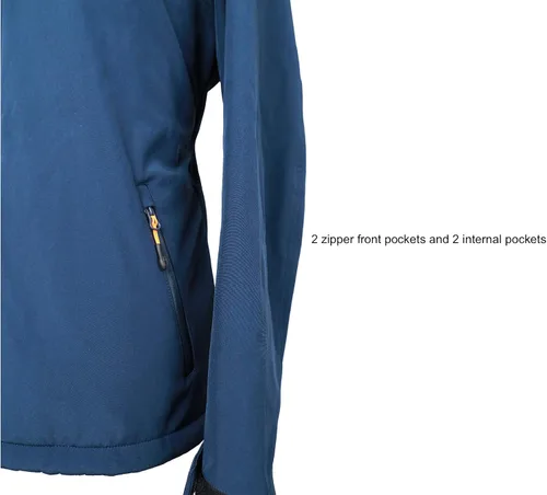 Miniatura 8 de Acmelogy Chaqueta Softshell con forro polar para hombre con capucha desmontable, impermeable, transpirable, 314.961 in5000gm, cremallera YKK