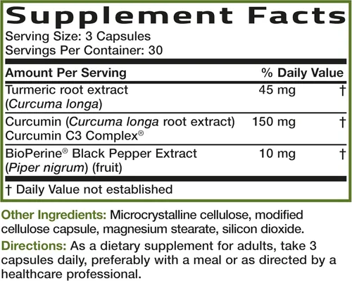 Miniatura 6 de Bronson Curcumina de cúrcuma extra fuerte, antioxidante, apoyo articular y digestión con BioPerine, sin OMG, 90 cápsulas vegetarianas