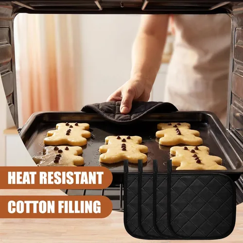 Miniatura 4 de Uiifan 30 soportes para ollas de algodón para cocina, lavables, resistentes al calor, almohadillas calientes para cocinar y hornear, 7.87 x 7.87 x