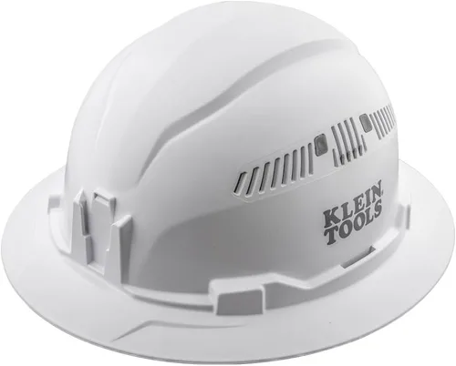 Miniatura 14 de Klein Tools Hard Hat, Vented, Full Brim Style, Padded, Self-Wicking Odor-Resistant Sweatband, Black