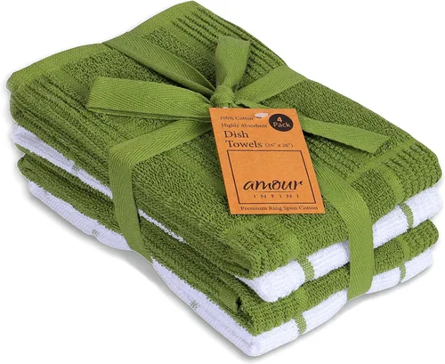 Miniatura 19 de Amour Infini paños de cocina y repasadores, 100 % algodón, muy absorbentes, se pueden lavar a máquina