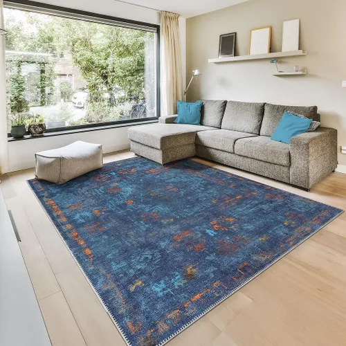 Miniatura 29 de GLN Rugs Contemporary Collection - Alfombra de felpilla lavable a máquina, contemporánea, antideslizante, de pelo corto, alfombra de felpilla