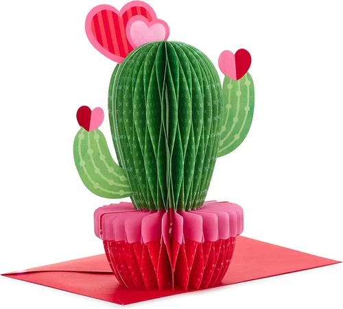 Miniatura 9 de Hallmark Tarjeta emergente del día de San Valentín, ramo de flores rosadas (Happy Heart) Tarjeta 3D de papel maravilloso