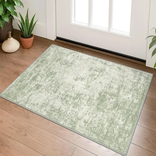 Miniatura 42 de Lansny Alfombra pequeña abstracta de 2 x 3 pies, alfombra de entrada, alfombra lavable para puerta de entrada, alfombra lavable antideslizante