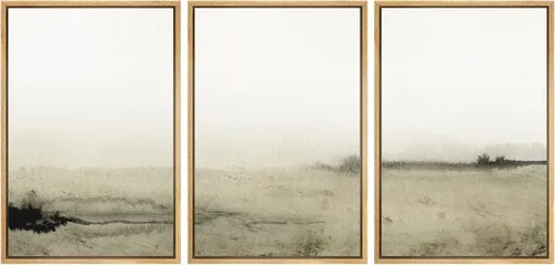 Miniatura 85 de SIGNWIN Lienzo enmarcado para pared, juego de arte abstracto de serenidad costera, ilustraciones abstractas junto al mar, arte moderno, decorativo