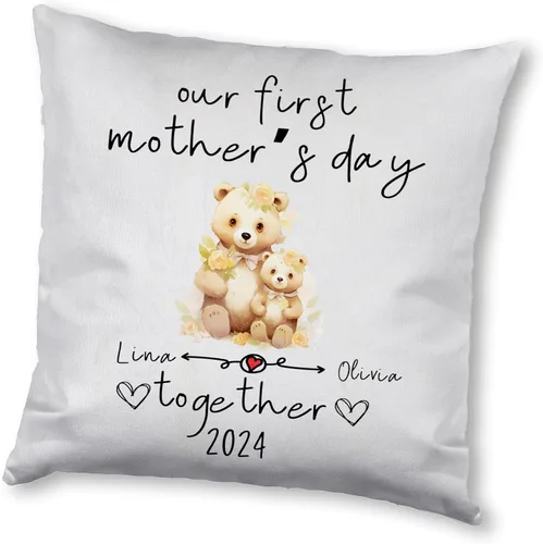 Miniatura 10 de Mother's Day Bear, Personalised Pillow Case Decor for Home, Present for Mom, Grandmother, for Her