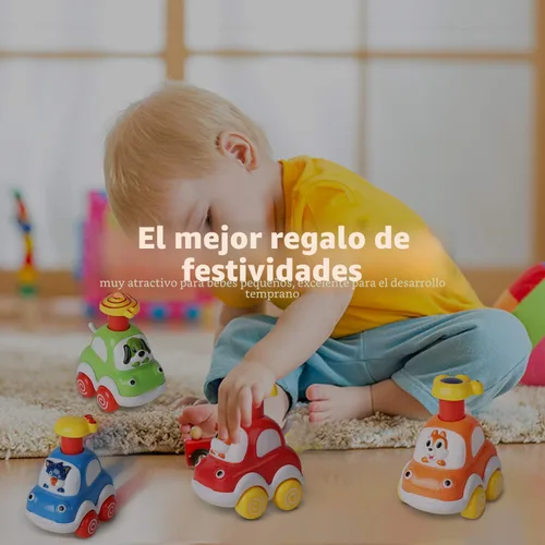 Miniatura 4 de ALASOU 4 piezas de juguetes de coches de animales para niños de 1 a 2 años Juguetes para bebés de 12 a 18 meses Regalos de Navidad y cumpleaños
