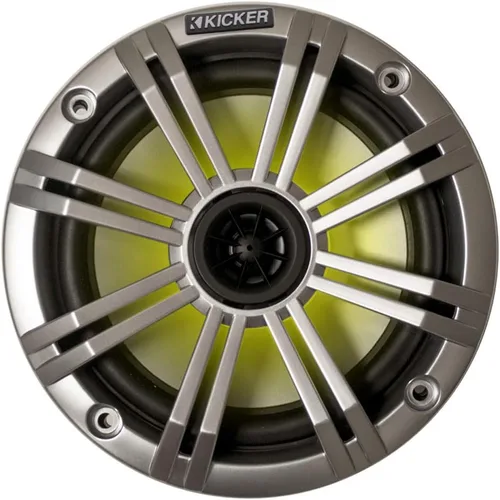 Miniatura 2 de KICKER Altavoces marinos LED plateados de 6.5 pulgadas (cantidad 4) 2 pares de altavoces de repuesto OEM LED Plata