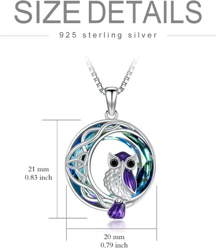 Miniatura 5 de WINNICACA Collares de plata de ley para mujeres y niñas, tulipanes, girasol, rosa, loto, margarita, colibrí, cardenal rojo, búho, joyería de regalo