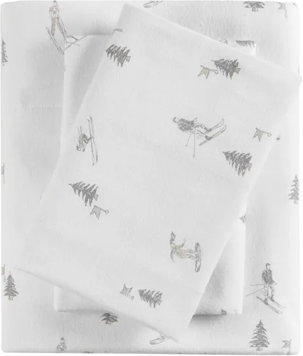 Miniatura 41 de True North by Sleep Philosophy - Sábana de franela acogedora y cálida 100% algodón - Estampado novedoso de animales y estrellas, lindo, ultrasuave