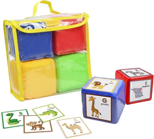 Dados de juego educativo de bricolaje, cubos de bolsillo para enseñanza (juego de 4)